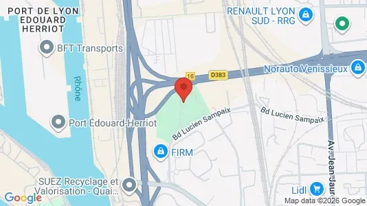 Apartments for rent i Lyon - kort over placeringen