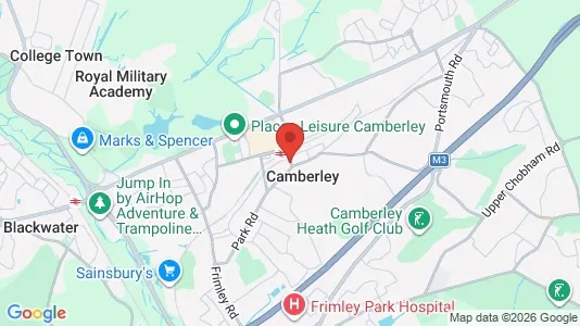 Apartments for rent i Camberley - Surrey - kort over placeringen
