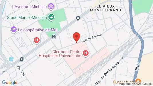 Apartments for rent i Clermont-Ferrand - kort over placeringen