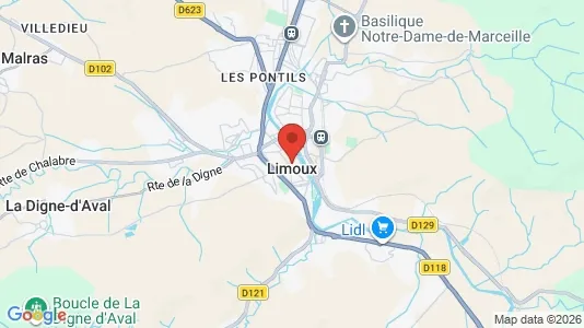 Apartments for rent i Limoux - kort over placeringen