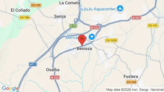 Houses for rent i Benissa - kort over placeringen