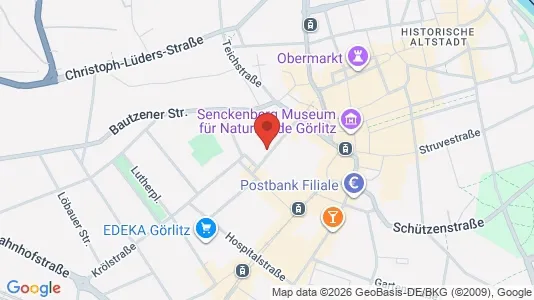 Apartments for rent i Görlitz - kort over placeringen