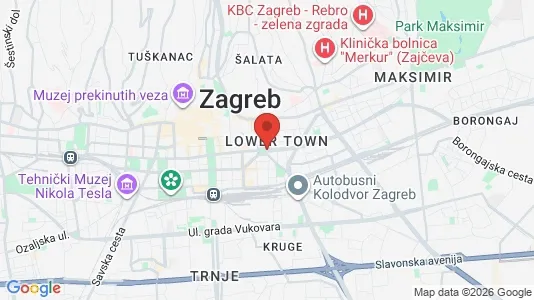 Apartments for rent i Zagreb Donji Grad - kort over placeringen