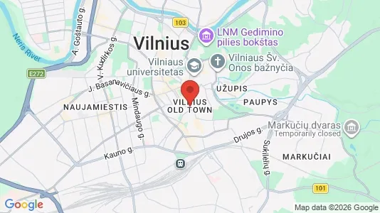 Apartments for rent i Vilnius Senamiestis - kort over placeringen