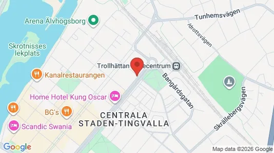 Apartments for rent i Trollhättan - kort over placeringen