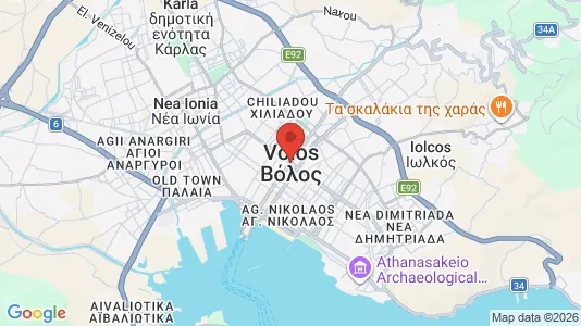 Apartments for rent i Volos - kort over placeringen
