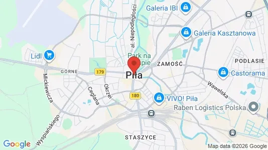 Apartments for rent i Pilski - kort over placeringen