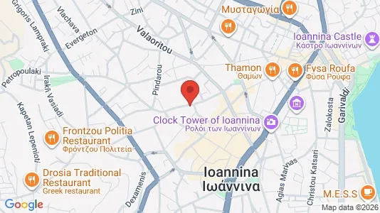 Apartments for rent i Ioannina - kort over placeringen