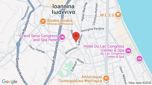 Apartments for rent i Ioannina - kort over placeringen