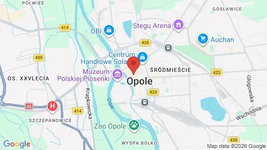 Apartments for rent i Opole - kort over placeringen