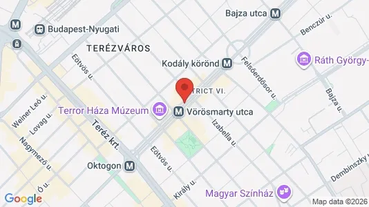 Apartments for rent i Budapest Terézváros - kort over placeringen