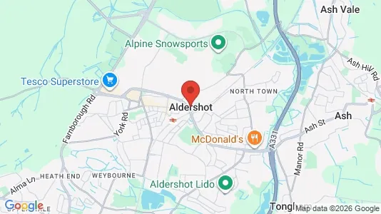 Rooms for rent in Aldershot - Hampshire - Photo from Google Street View