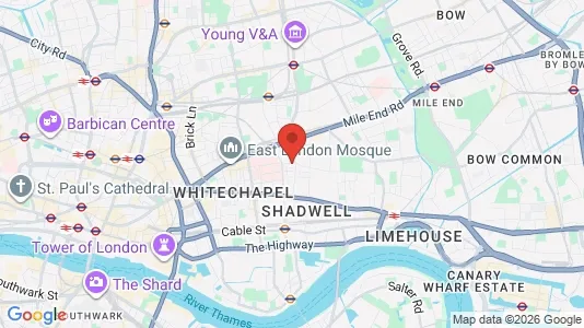 Apartments for rent i London E1 - kort over placeringen