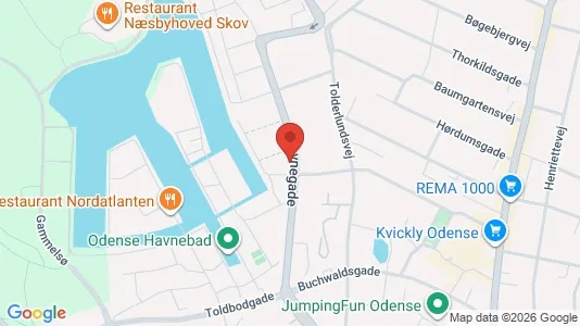 Apartments for rent i Odense C - kort over placeringen