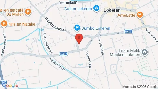 Apartments for rent i Lokeren - kort over placeringen