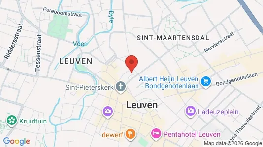 Apartments for rent i Leuven - kort over placeringen