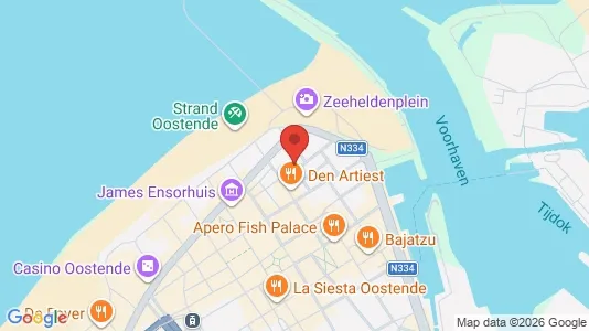 Apartments for rent i Oostende - kort over placeringen