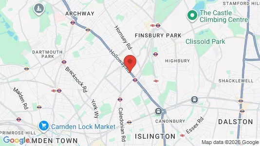 Apartments for rent i London N7 - kort over placeringen