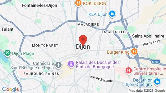 Houses for rent i Dijon - kort over placeringen