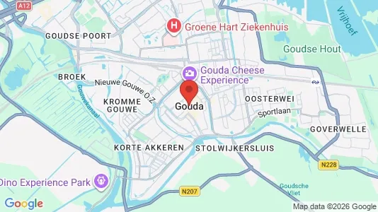 Apartments for rent i Gouda - kort over placeringen