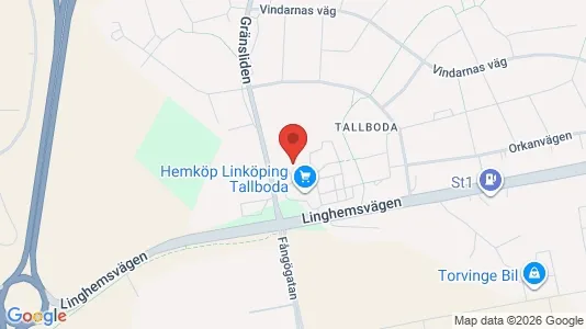Apartments for rent i Linköping - kort over placeringen