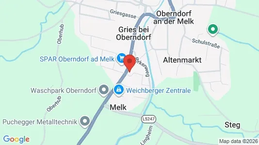 Apartments for rent i Oberndorf an der Melk - kort over placeringen