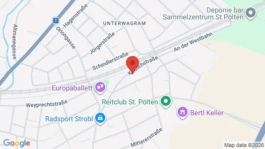 Apartments for rent i Sankt Pölten - kort over placeringen
