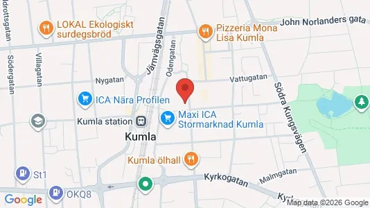 Apartments for rent i Kumla - kort over placeringen
