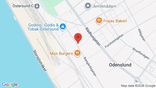Apartments for rent i Östersund - kort over placeringen