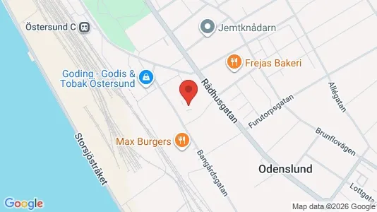 Apartments for rent i Östersund - kort over placeringen