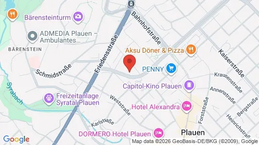 Apartments for rent i Vogtlandkreis - kort over placeringen