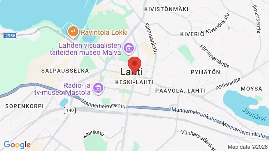 Apartments for rent i Lahti - kort over placeringen