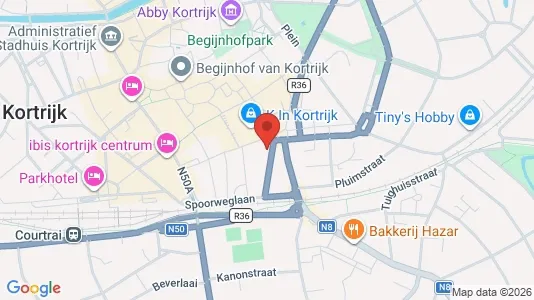 Apartments for rent i Kortrijk - kort over placeringen