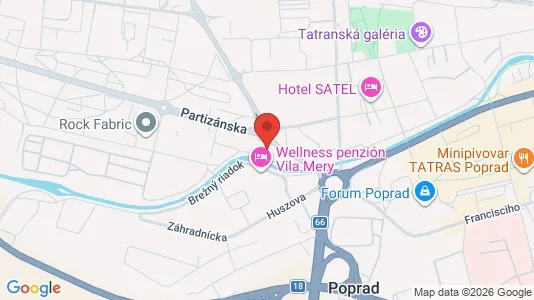 Apartments for rent i Poprad - kort over placeringen