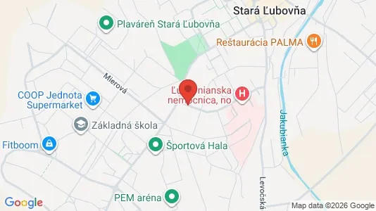 Apartments for rent i Stará Ľubovňa - kort over placeringen
