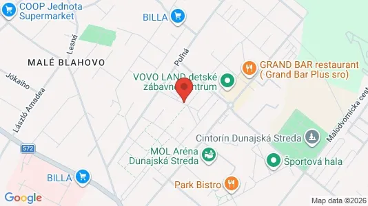 Apartments for rent i Dunajská Streda - kort over placeringen