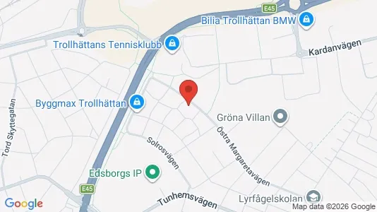 Apartments for rent i Trollhättan - kort over placeringen