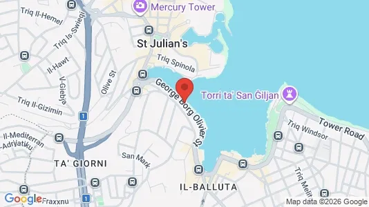 Apartments for rent i Sliema - kort over placeringen