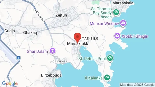Apartments for rent i Marsaxlokk - kort over placeringen