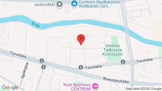 Apartments for rent i Bydgoszcz - kort over placeringen