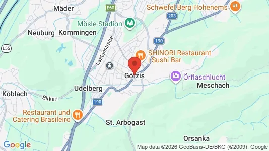Apartments for rent i Götzis - kort over placeringen