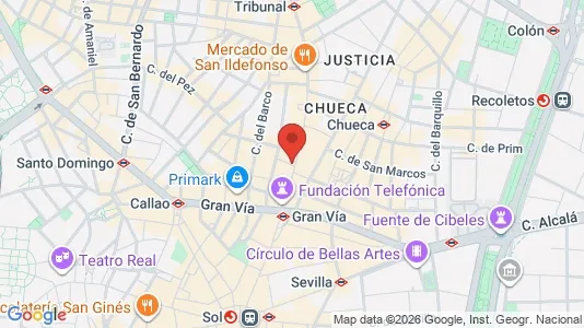 Apartments for rent i Madrid Centro - kort over placeringen