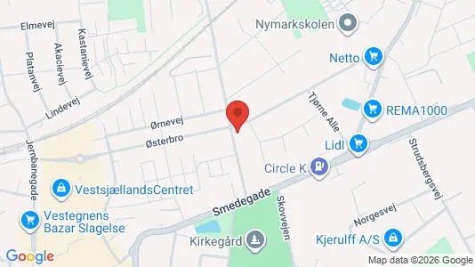 Apartments for rent i Slagelse - kort over placeringen