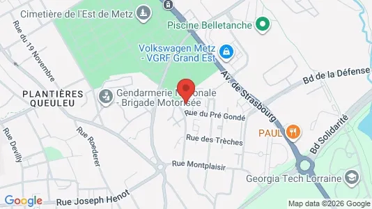 Apartments for rent i Metz - kort over placeringen