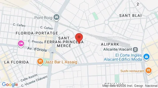 Apartments for rent i Alicante/Alacant - kort over placeringen