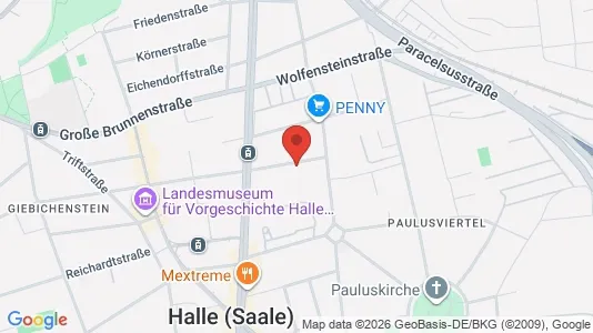 Apartments for rent i Halle (Saale) - kort over placeringen