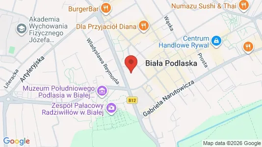 Apartments for rent i Biała Podlaska - kort over placeringen