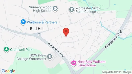 Apartments for rent i Worcester - Worcestershire - kort over placeringen