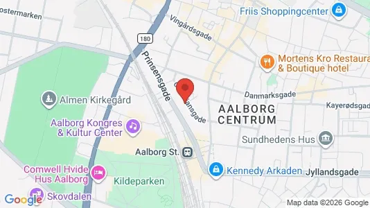 Apartments for rent i Aalborg Center - kort over placeringen