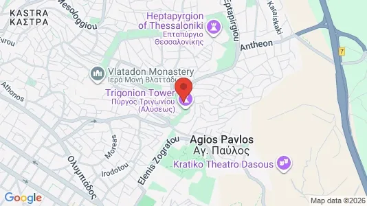 Apartments for rent i Thessaloniki - kort over placeringen